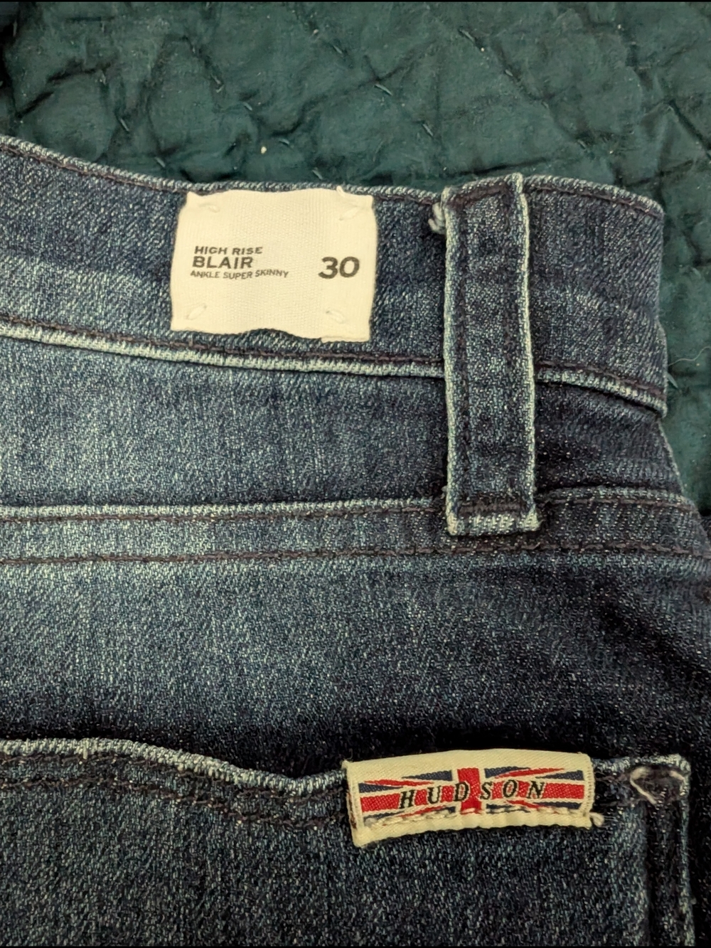 Hudson Jeans High-Rise Blair Super Skinny Jeans in Dark Indigo Size 30